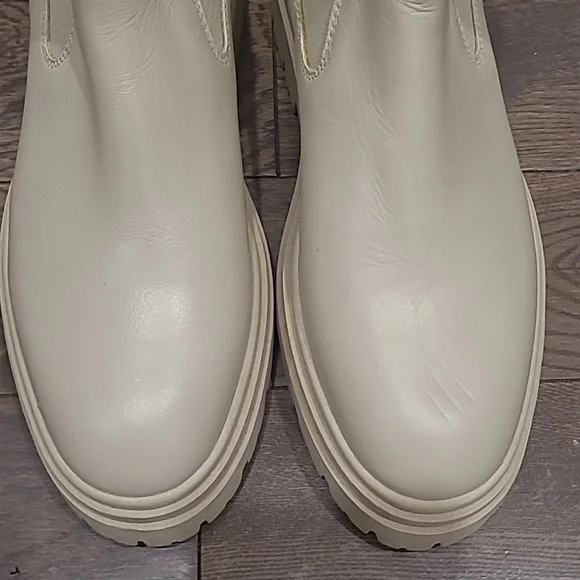 NWT ZARA FLAT ANKLE BOOTS ECRU WHITE 2154/910 SZ 6.5 - Picture 7 of 8